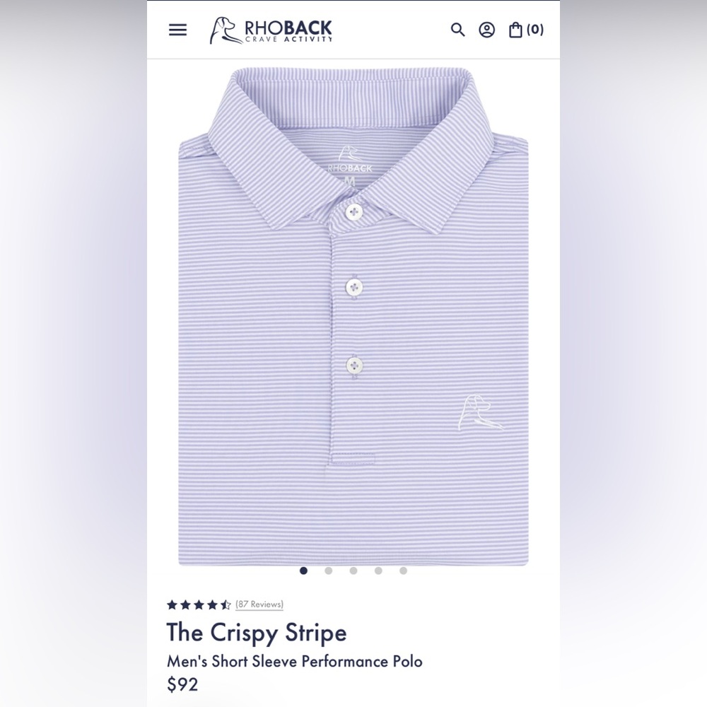 Rhoback - short sleeve polo - size L
